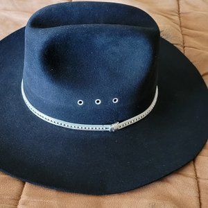 Stetson Hat. Black w/silver belt(s)